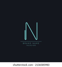 Premium initial letter N logo icon
