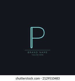 Icono del logotipo de la letra inicial premium P