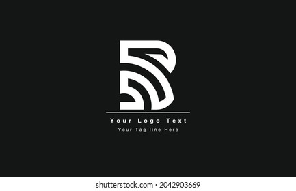 Premium Initial Letter RS logo design. Trendy awesome artistic black and white color. RS SR initial based Alphabet icon logo