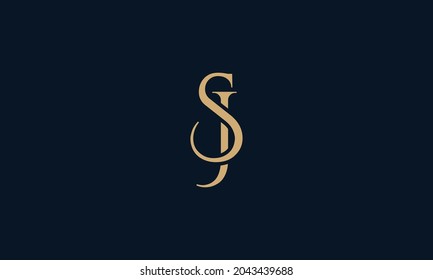 Premium Initial Letter Sj Minimal Logo Stock Vector (Royalty Free ...