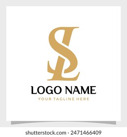 Premium Initial Letter SL or LS logo design. Trendy awesome artistic SL or LS initial based Alphabet icon logo