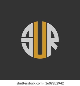 Premium initial SUR or S letter logo design