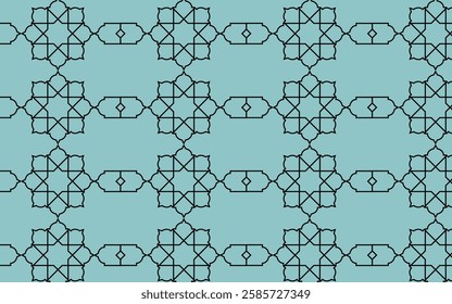Premium Islamic Pattern Design with vector. Black color Islamic Pattern Design.