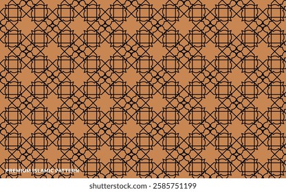 Premium Islamic Pattern Design with vector. Black color Islamic Pattern Design.