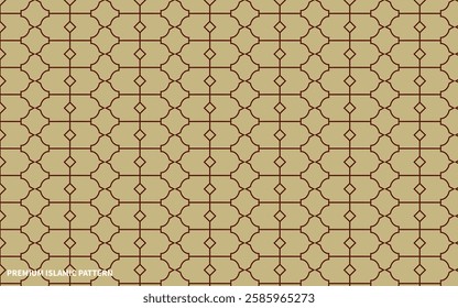Premium Islamic Pattern Design with vector. Red color Islamic Pattern Design.