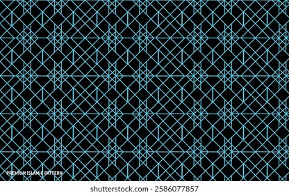 Premium Islamic Pattern Design with vector. Cyan color Islamic Pattern Design.