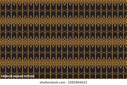 Premium Islamic Pattern Design with vector.Gold color Islamic Pattern Design.