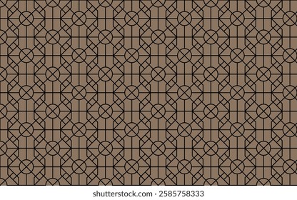 Premium Islamic Pattern Design with vector.Seamless Islamic Pattern on Black and Brown color Background