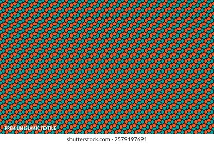 Premium Islamic Textile Pattern Design with vector .Red and Cyan color Pattern vector Design of Textile