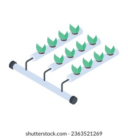 Premium isometric icon of farming glasshouse  