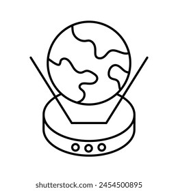 Premium isometric icon of world hologram, augmented reality