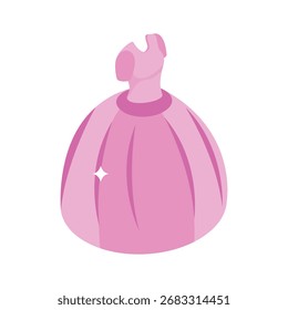 Icono de estilo isométrico de Premium del vestido elegante del acontecimiento