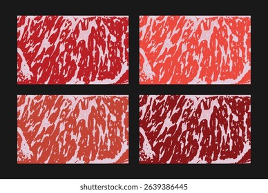 Premium Japanese beef fat marbling pattern collection