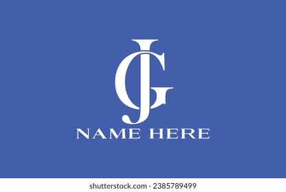 Premium JG monogram logo OR GJ initial letter logo design for company, business or brand