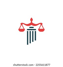 premium justice law firm law symbol logo design