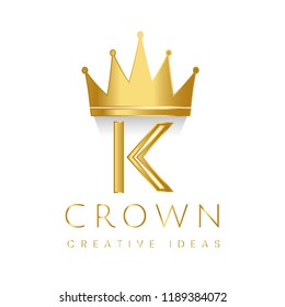 Premium K crown brand vector
