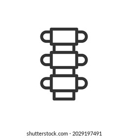 Icono de línea de cuchillo premium para aplicación, web y interfaz de usuario. Signo de trazo vectorial aislado en un fondo blanco. Icono de contorno de cuchillo de estilo moderno.