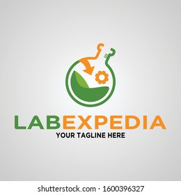 Premium Lab logo template vector design