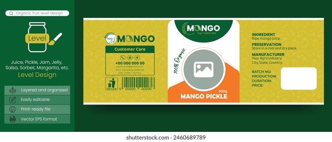 Premium label mockup designs - Refreshing soft drink and juice labels, mango and orange juices, pickles, or any organic food label template. Product jar, bottle, or cane packaging.