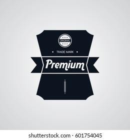 premium label retro theme badge emblem
