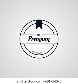 premium label retro theme badge emblem