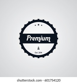 premium label retro theme badge emblem