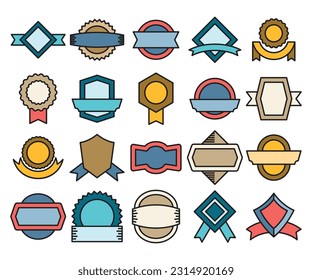conjunto de vectores de rótulos y etiquetas premium