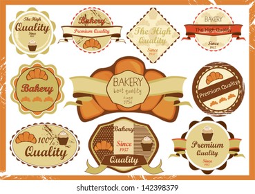 Premium labels set for bakery