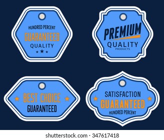 Premium labels vintage blue vector design