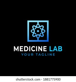 Premium Laboratory Logo- Blue Concept