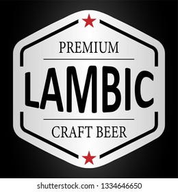 premium lambic craft beer lable web badge icon