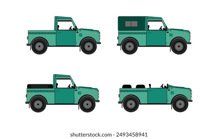 Premium land rover defender heavy duty Vehicles vector illustration.