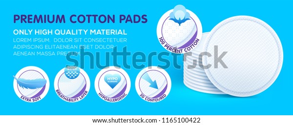 layered cotton pads