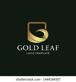 Premium Leaf with G Letter Initials Luxury Simple Alphabet Logo Template