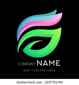 premium leaf Logo design. vector design and company logo, for your business