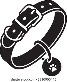 Premium leather pet collar with buckle.