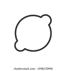 Premium lemon line icon for app, web and UI. Vector stroke sign isolated on a white background. Outline icon of lemon in trendy style.