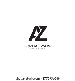 Premium letter AZ ZA logo icon design