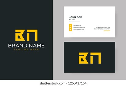 Premium letter BN logo with an elegant corporate identity template