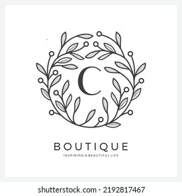 Premium letter C logo design for Luxury, Restaurant, Royalty, Boutique, Hotel, Jewelry, Fashion and other vector illustration for business and company