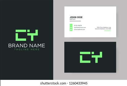 Premium letter CY logo with an elegant corporate identity template