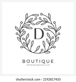 Diseño del logotipo de la carta D premium para Luxury, Restaurant, Royalty, Boutique, Hotel, Jewelry, Fashion y otras ilustraciones vectoriales para empresas y empresas