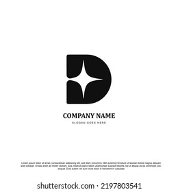 Premium letter D logo design vector illustration