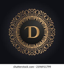 Premium letter D logo icon design. Luxury jewelry frame gem edge logotype. Beauty, Fashion, Spa icon logo design