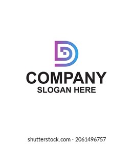 Premium letter Dd logo icon design template elements