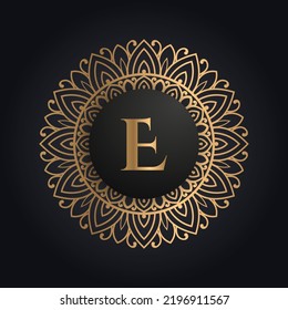 Premium letter E logo icon design. Luxury jewelry frame gem edge logotype. Beauty, Fashion, Spa icon logo design