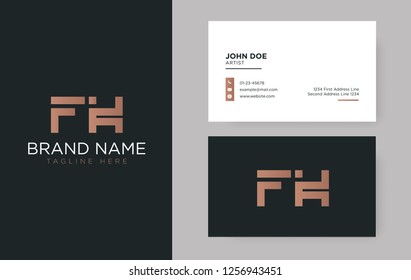 Premium letter FK logo with an elegant corporate identity template