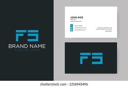Premium letter FS logo with an elegant corporate identity template