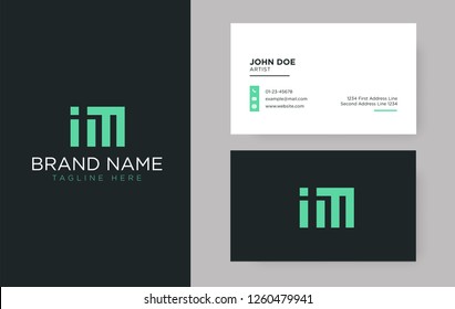 Premium letter IM logo with an elegant corporate identity template