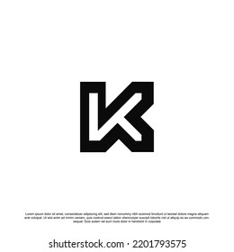 Premium letter K logo design concept for your brand or business
